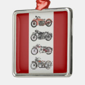 VINTAGE MOTORRÄDER SILBERNES ORNAMENT (Links)
