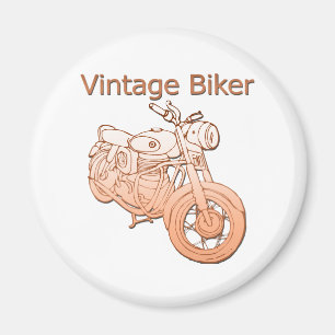 Vintage-Motorradfahrer Magnet