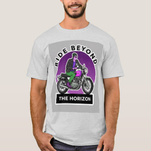 Vintage-Motorradfahrer T-Shirt