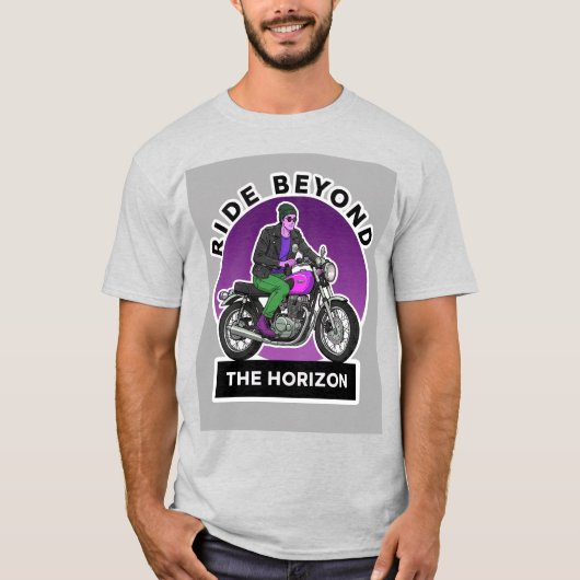 Vintage-Motorradfahrer T-Shirt (Vorderseite)