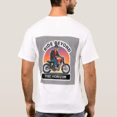 Vintage-Motorradfahrer T-Shirt (Rückseite)