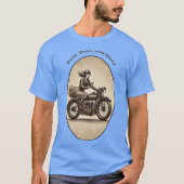 Vintage Motorradfahrerinnen mit Goggles URM T-Shirt (Vorderseite)
