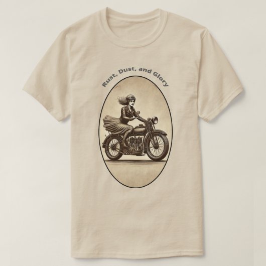 Vintage Motorradfahrerinnen mit Goggles URM T-Shirt (Design vorne)