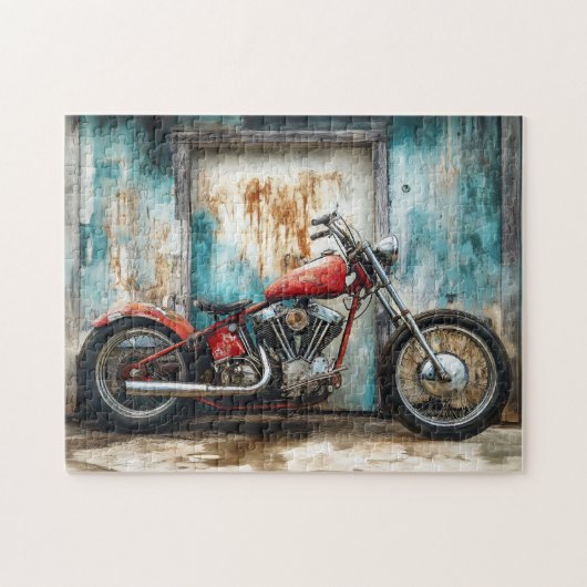 Vintage Motorradfarbe Puzzle (Horizontal)