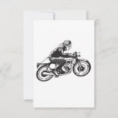 Vintage Motorradgrüßkarte Dankeskarte (Rückseite)