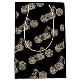 Vintage Motorradillustrierung für Biker Mittlere Geschenktüte