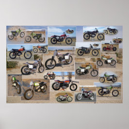 Vintage Motorradkollektion, 36x24 Matte Poster