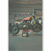 Vintage Motorradkunst Aufkleber (Vorderseite)