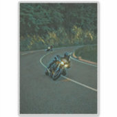 Vintage Motorradkunst Aufkleber (Vorderseite)