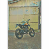 Vintage Motorradkunst Aufkleber (Vorderseite)