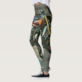 Vintage Motorradkunst Leggings (Links)