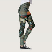 Vintage Motorradkunst Leggings (Rechts)