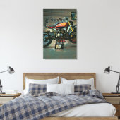 Vintage Motorradkunst Leinwanddruck (Insitu (Schlafzimmer))