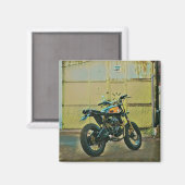 Vintage Motorradkunst Magnet (Vorderseite/Rückseite)