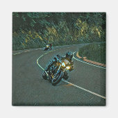 Vintage Motorradkunst Magnet (Vorne)