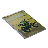 Vintage Motorradkunst Notizblock (Rechte Seite)