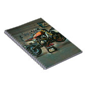 Vintage Motorradkunst Notizblock (Rechte Seite)