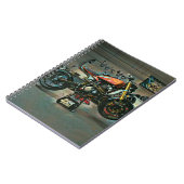 Vintage Motorradkunst Notizblock (Linke Seite)