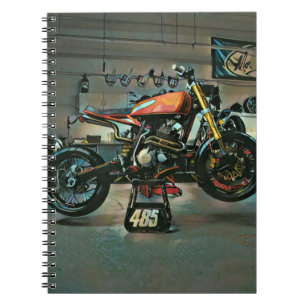 Vintage Motorradkunst Notizblock