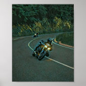 Vintage Motorradkunst Poster (Vorne)