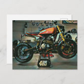 Vintage Motorradkunst Postkarte (Vorne/Hinten)