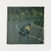 Vintage Motorradkunst Wandteppich (Vorderseite)