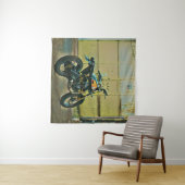 Vintage Motorradkunst Wandteppich (Beispiel (Horizontal))