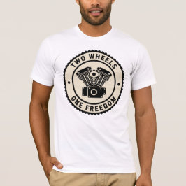 Vintage-Motorradmotor-Freiheitsemblem T-Shirt