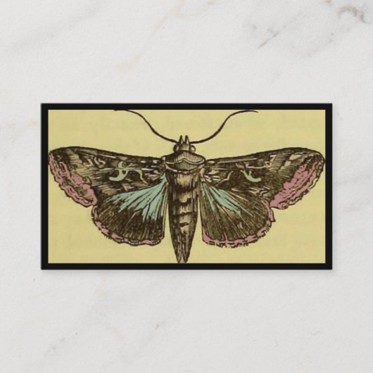 Vintage Motten-kundengerechte Geschäfts-Karte Visitenkarte (Vorderseite)