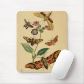 Vintage-Motten-Mauspad Mousepad (Mit Mouse)