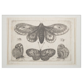Vintage Motten-Schmetterlinglepidoptera-Tapisserie Stoff