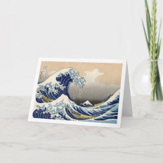 Vintage Mount Fuji und Welle Karte