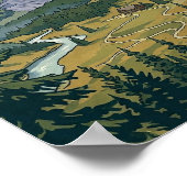 Vintage Mount Rainier Nationalpark Reise Poster (Ecke)