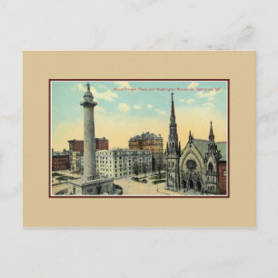 Vintage Mount Vernon Place Baltimore Maryland Postkarte