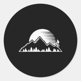 Vintage Mountain Bike Shirt Mtb Biking Riding Trai Runder Aufkleber