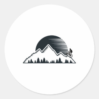 Vintage Mountain Bike Tee - Mtb Downhill Biking Me Runder Aufkleber