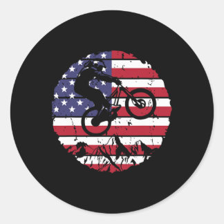 Vintage Mountain Bike Usa Mtb Downhill Biking Bike Runder Aufkleber