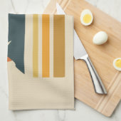 Vintage Mountain Kitchen Towel – Retro Adventure Geschirrtuch (Viertel Falte)