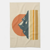 Vintage Mountain Kitchen Towel – Retro Adventure Geschirrtuch (Vertikal)