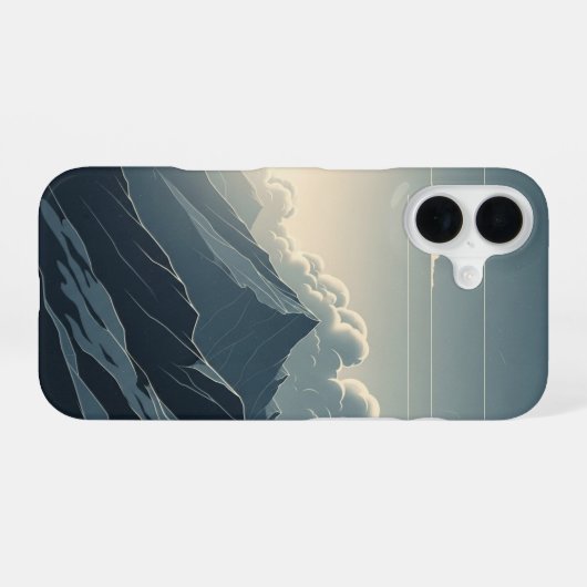 Vintage Mountain Range iPhone 16 Hülle (Rückseite (Horizontal))
