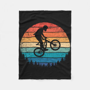 Vintage-Mountainbiken Retro-Geschenk Downhill Endu Fleecedecke