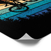 Vintage-Mountainbiking-Retro-Geschenk Downhill End Poster (Ecke)