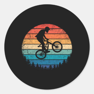 Vintage-Mountainbiking Retro-Geschenk Downhill End Runder Aufkleber