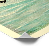 Vintage Möwen und Meereswellen Poster (Ecke)