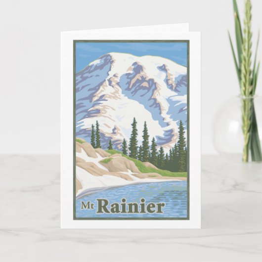 Vintage Mt. Rainier Greeting Card Karte (Vorderseite)