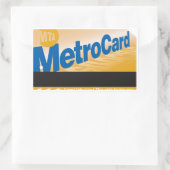 Vintage-MTA-Ticket-Bild Rechteckiger Aufkleber (Tasche)