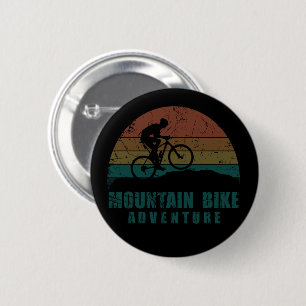 Vintage MTB-Abenteuer - Mountainbiking Button