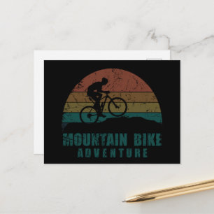 Vintage MTB-Abenteuer - Mountainbiking Feiertagspostkarte