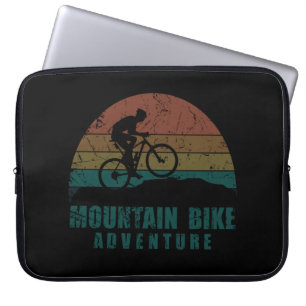 Vintage MTB-Abenteuer - Mountainbiking Laptopschutzhülle