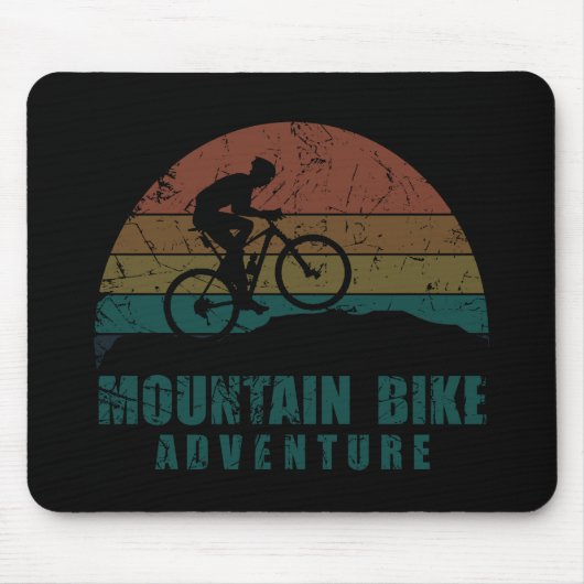 Vintage MTB-Abenteuer - Mountainbiking Mousepad (Vorne)